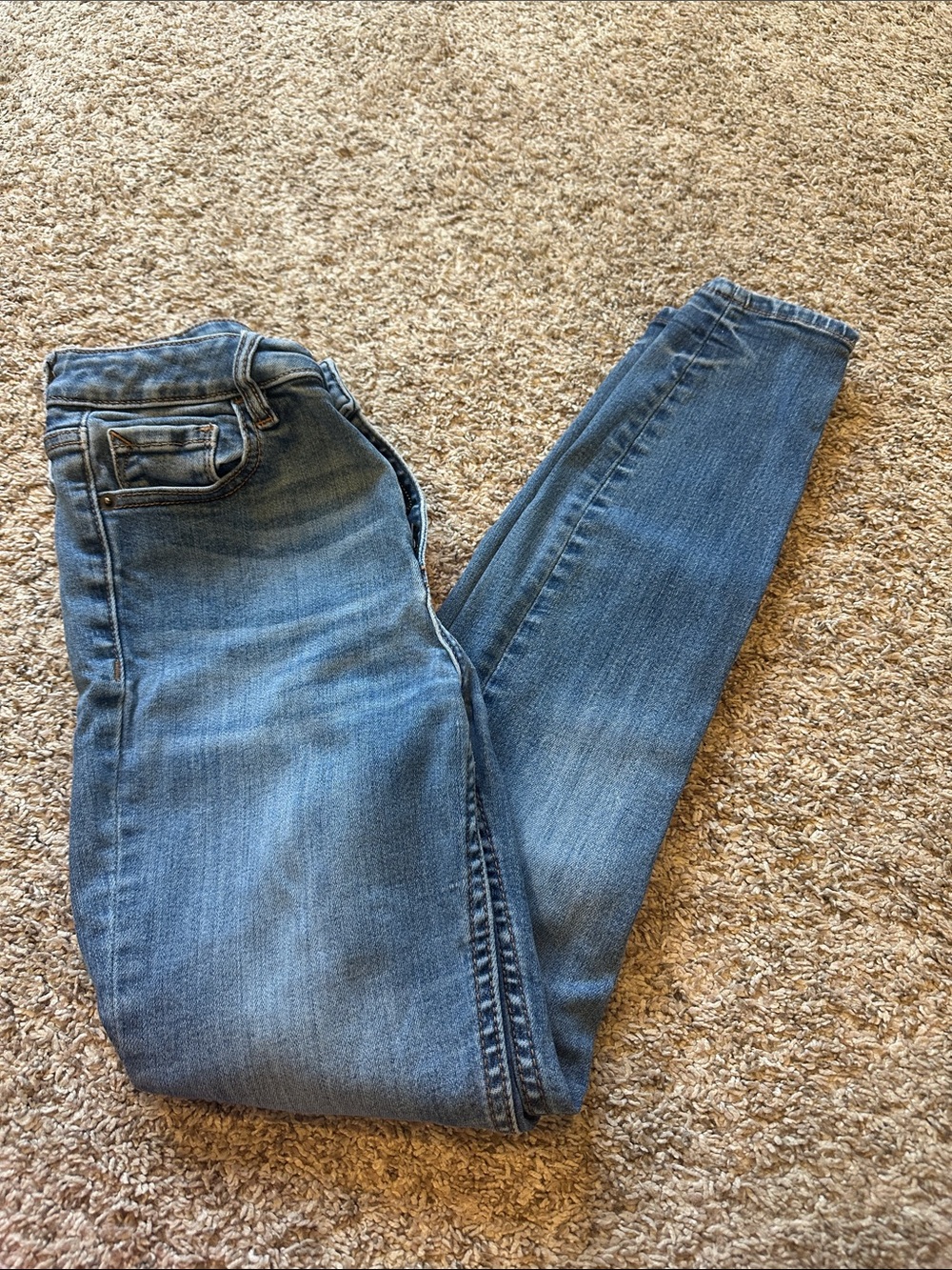 Women's Mid Blue Stretch Skinny Jeans